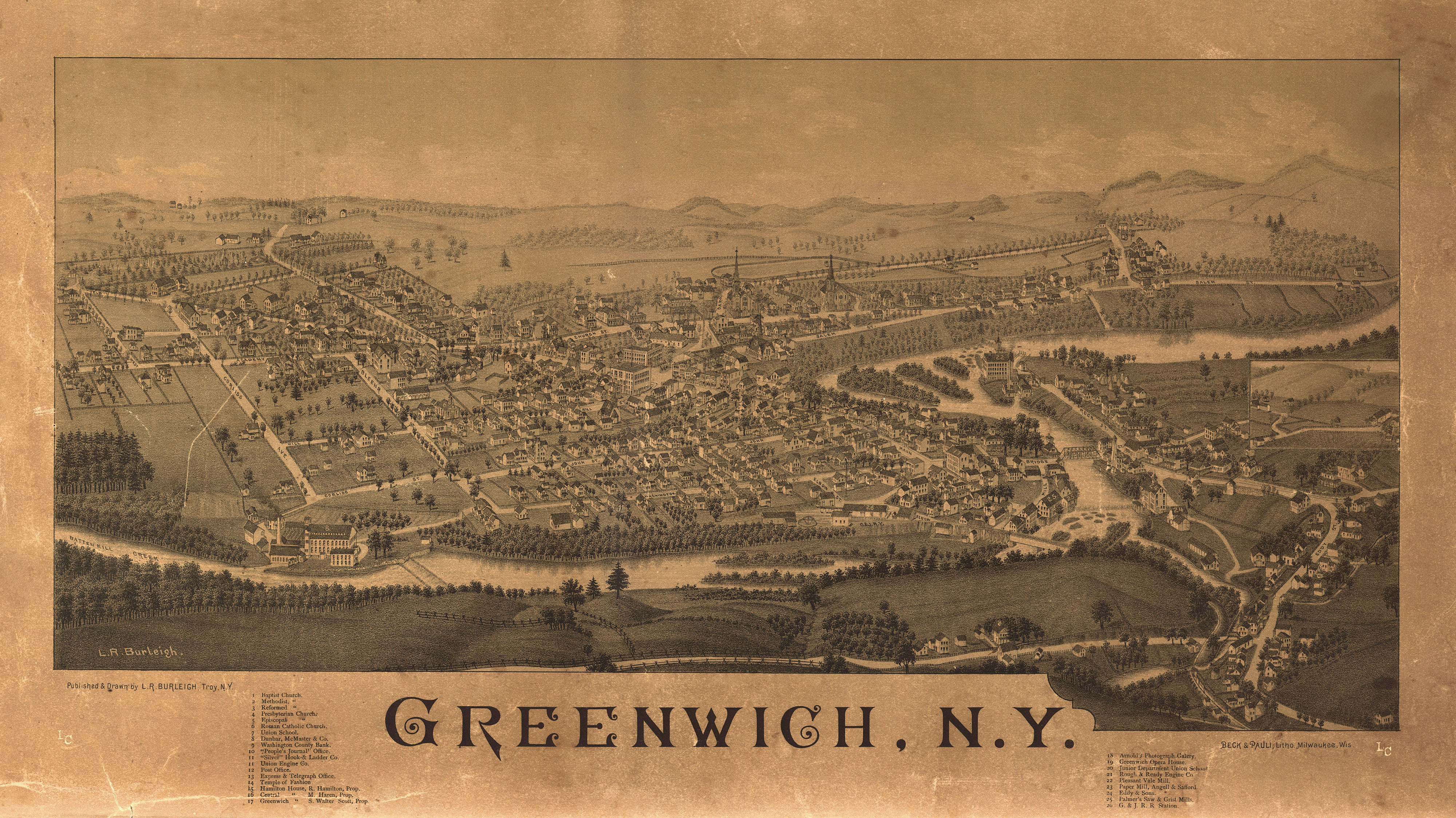 Greenwich NY 19th Century Large